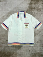 Navy and Yellow Trim Knit Shirt - Men's