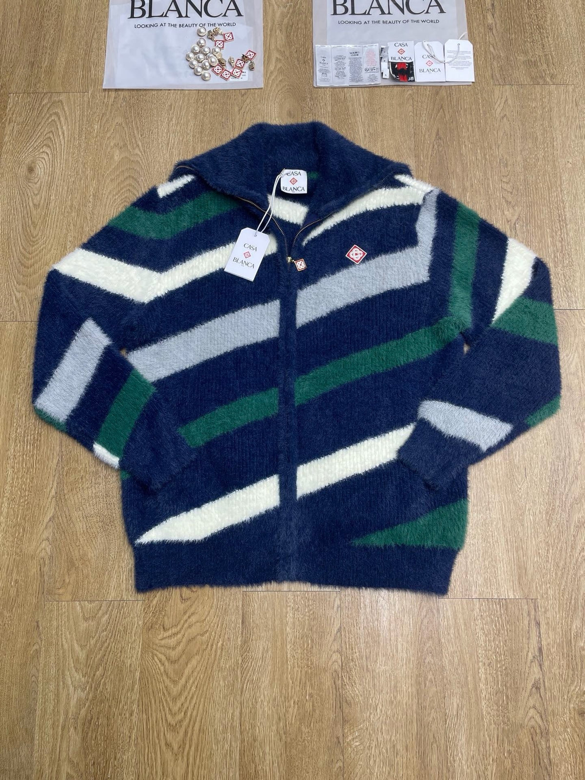 Chevron Knit Zip - Men's