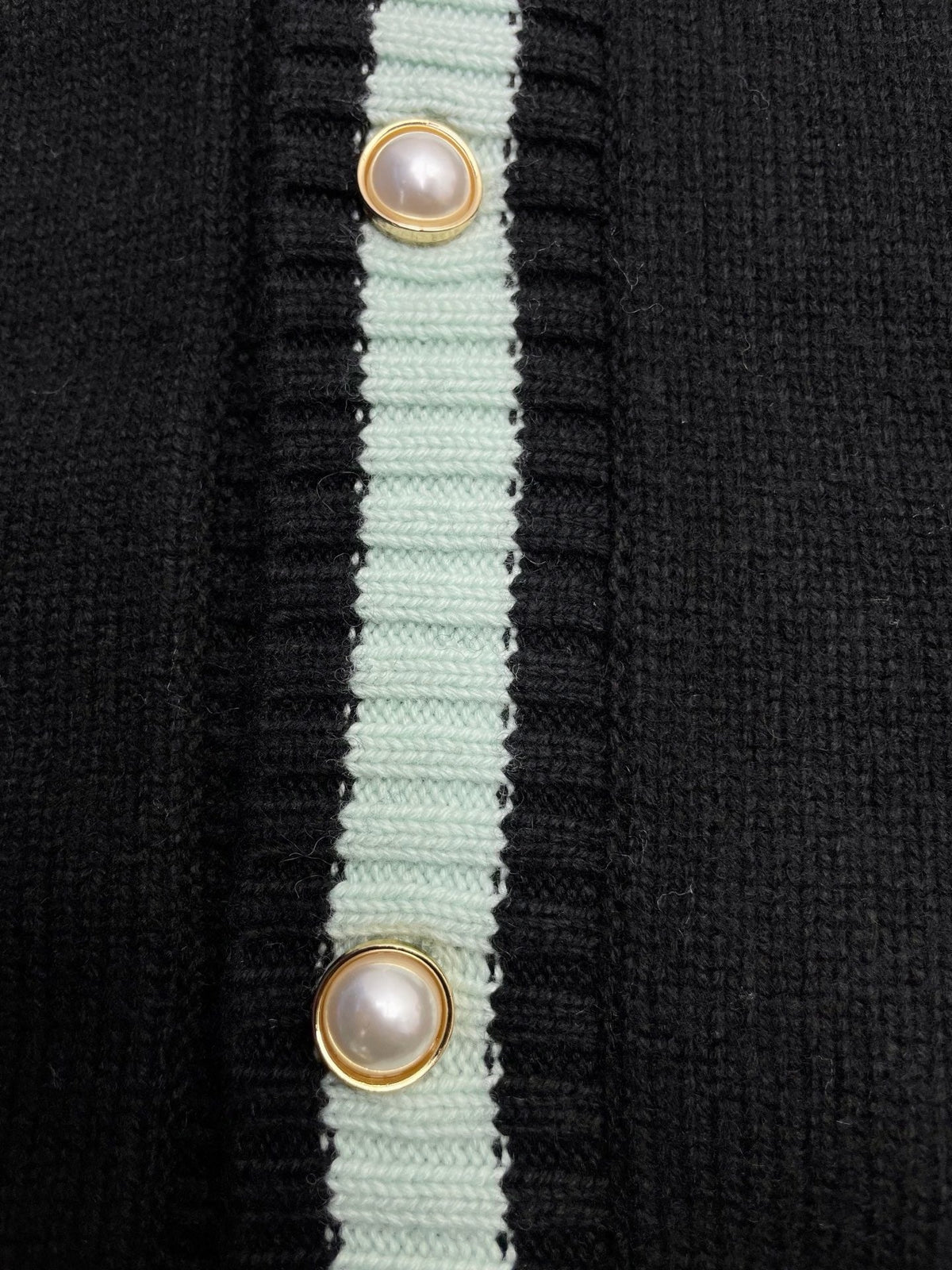 Navy Wool Crest Cardigan - Men's
