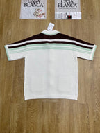 Monochrome Striped Knit Shirt - Men's