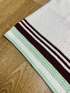 Green Striped Knit Shorts - Men's