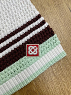 Green Striped Knit Shorts - Men's
