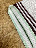 Green Striped Knit Shorts - Men's