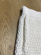 Green Striped Knit Shorts - Men's