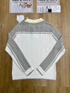 White Knit Panelled Long-Sleeve - Men's