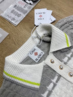 White Knit Panelled Long-Sleeve - Men's
