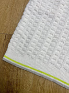 White Cotton Contrast Trim Drawstring - Men's