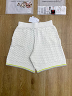 White Cotton Contrast Trim Drawstring - Men's