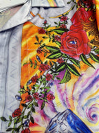 Landscape Print Silk Shirt - Men's