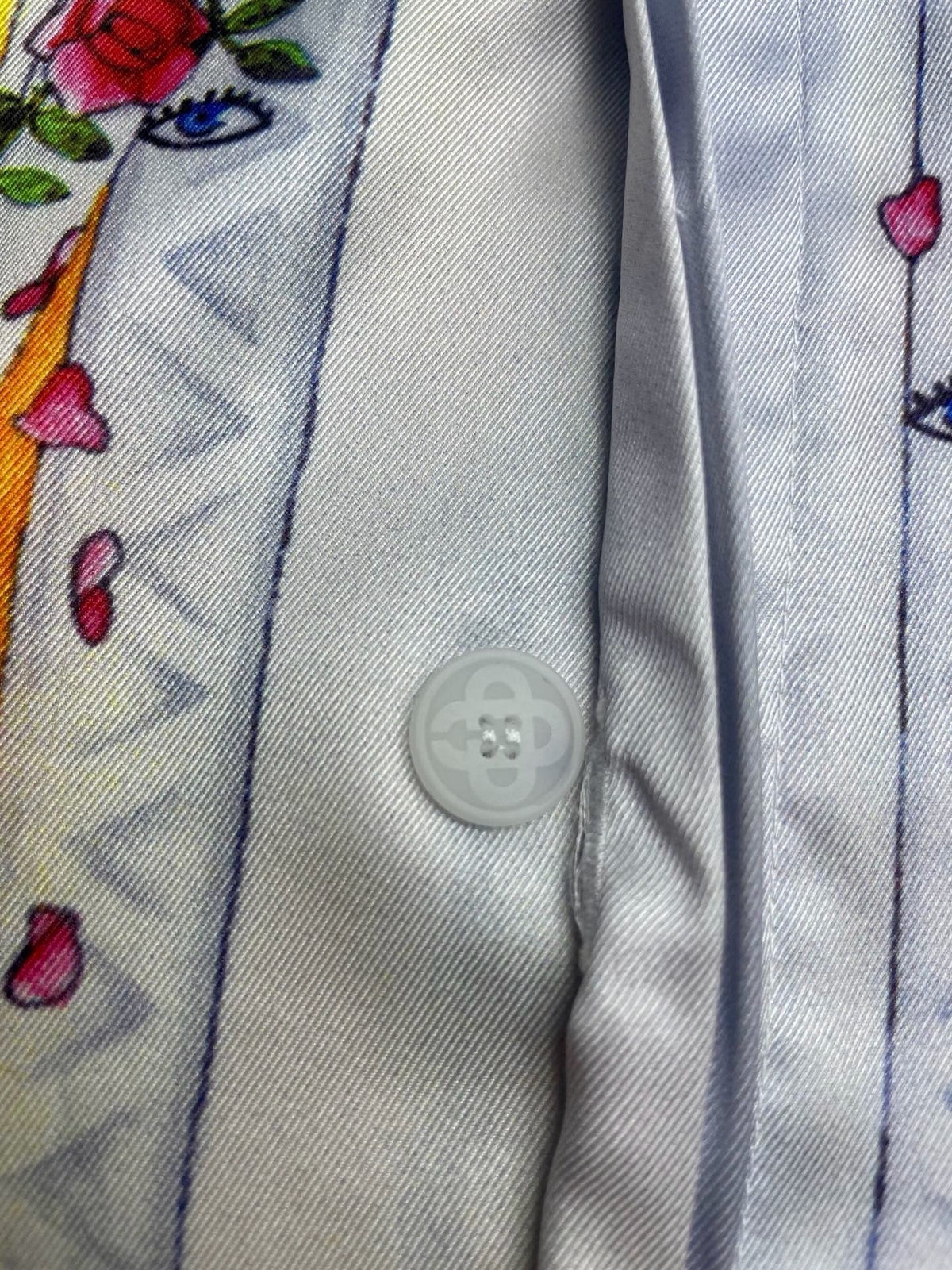 Landscape Print Silk Shirt - Men's
