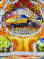 Landscape Print Silk Shirt - Men's