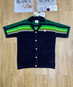 Navy Striped Knit Shirt - Men's