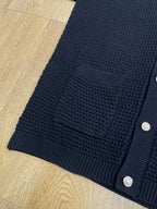 Navy Striped Knit Shirt - Men's