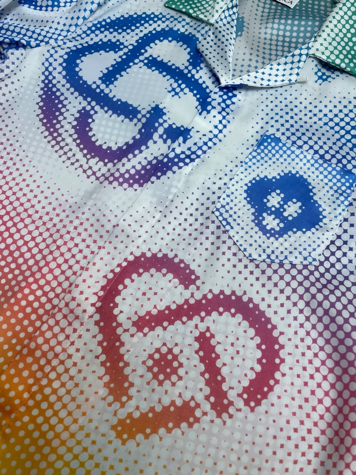 Rainbow Monogram Silk Shirt - Men's