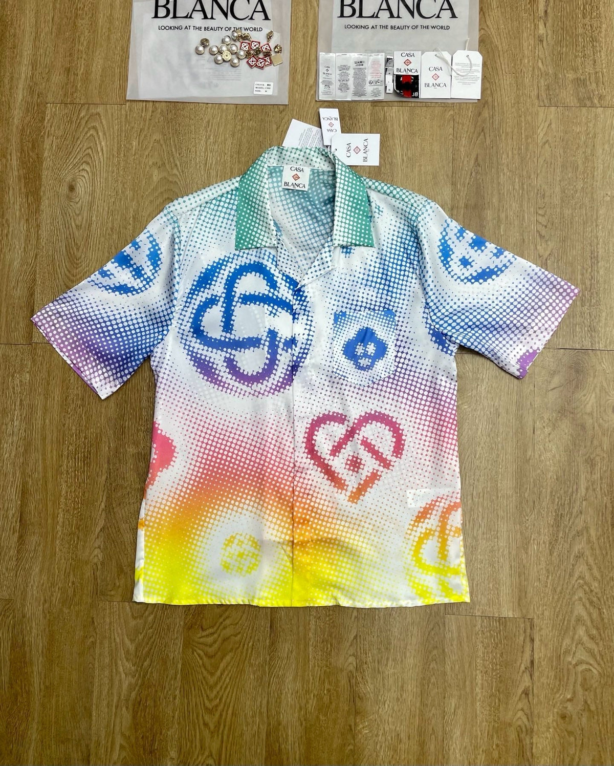 Monogram Gradient Silk Shirt - Men's