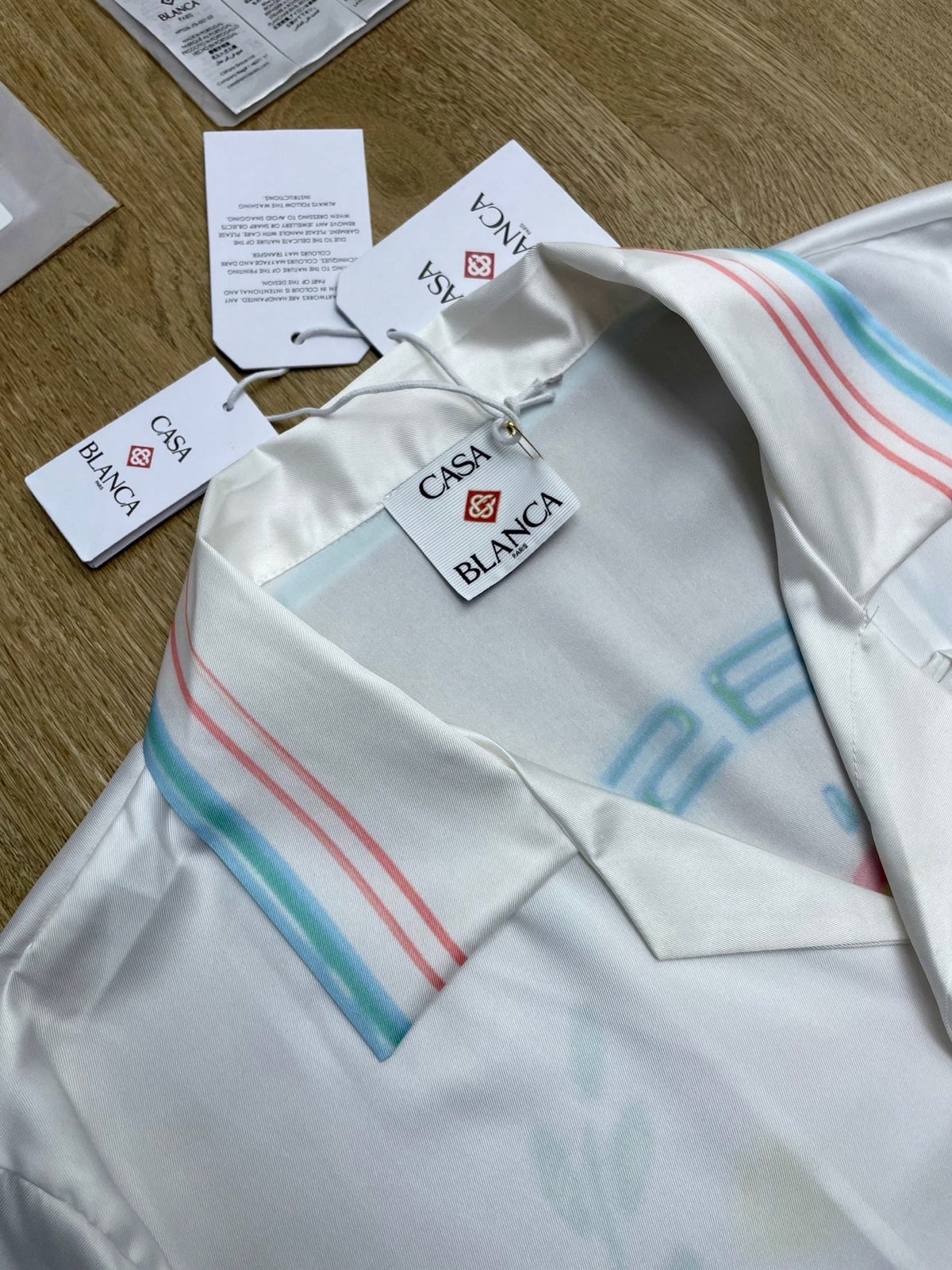 White Cotton Contrast Trim Short-Sleeve - Men's