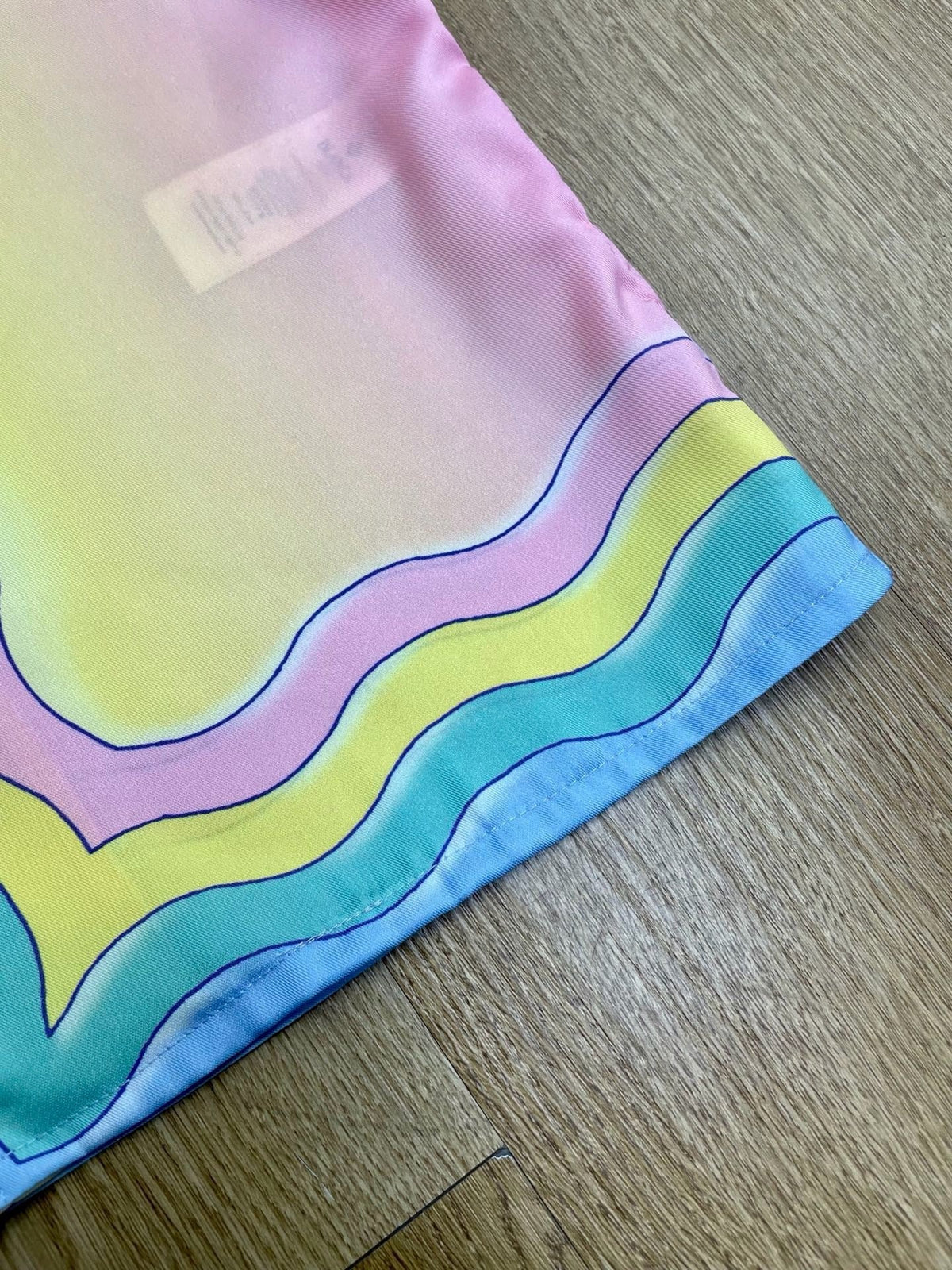 Pastel Gradient Silk Shirt - Men's