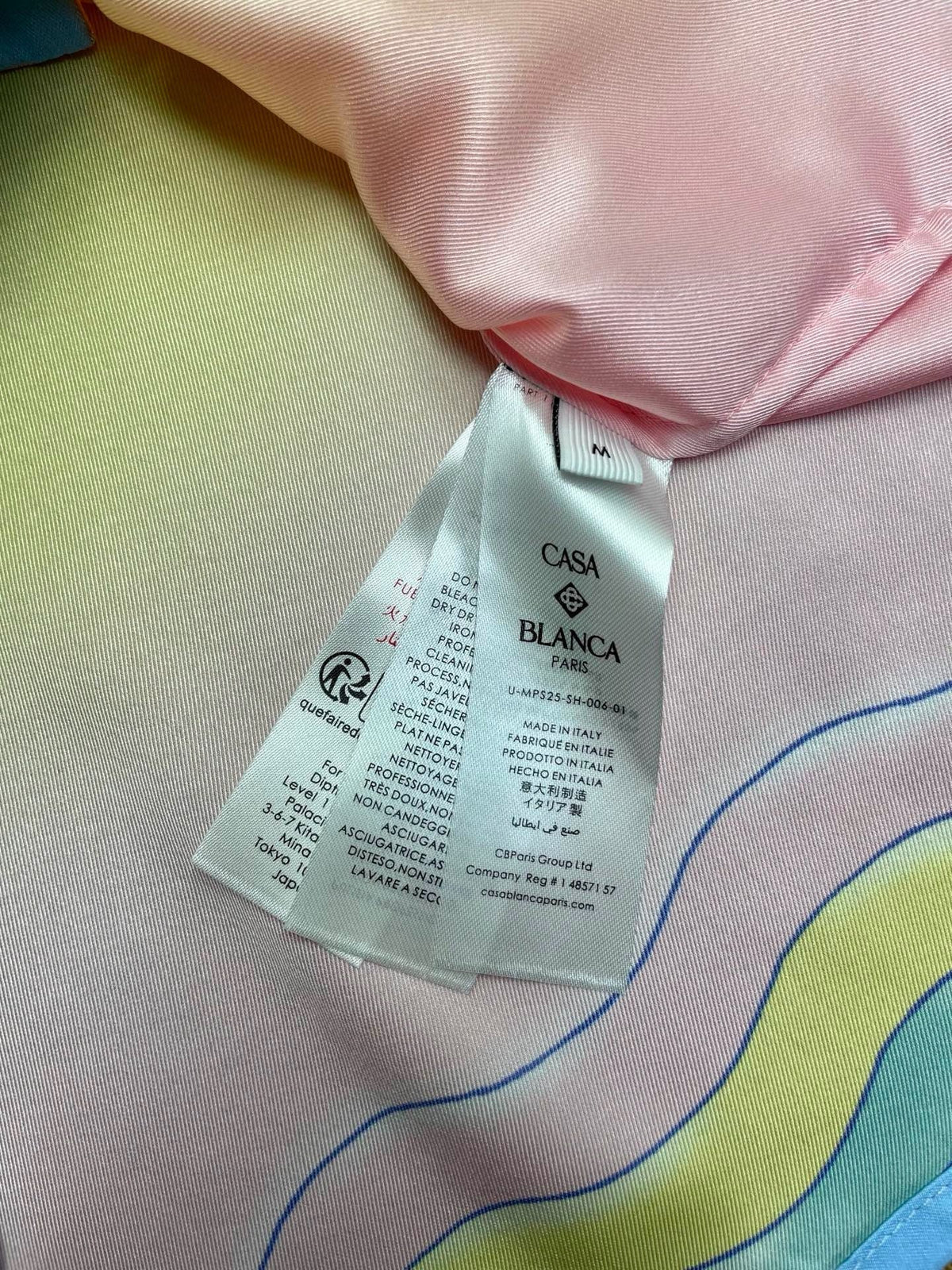 Pastel Gradient Silk Shirt - Men's