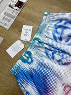 Pastel Monogram Print Silk Shorts - Men's