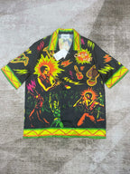 Sunflower Print Silk Shirt - Men's