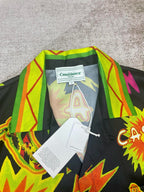 Sunflower Print Silk Shirt - Men's