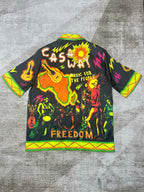 Sunflower Print Silk Shirt - Men's