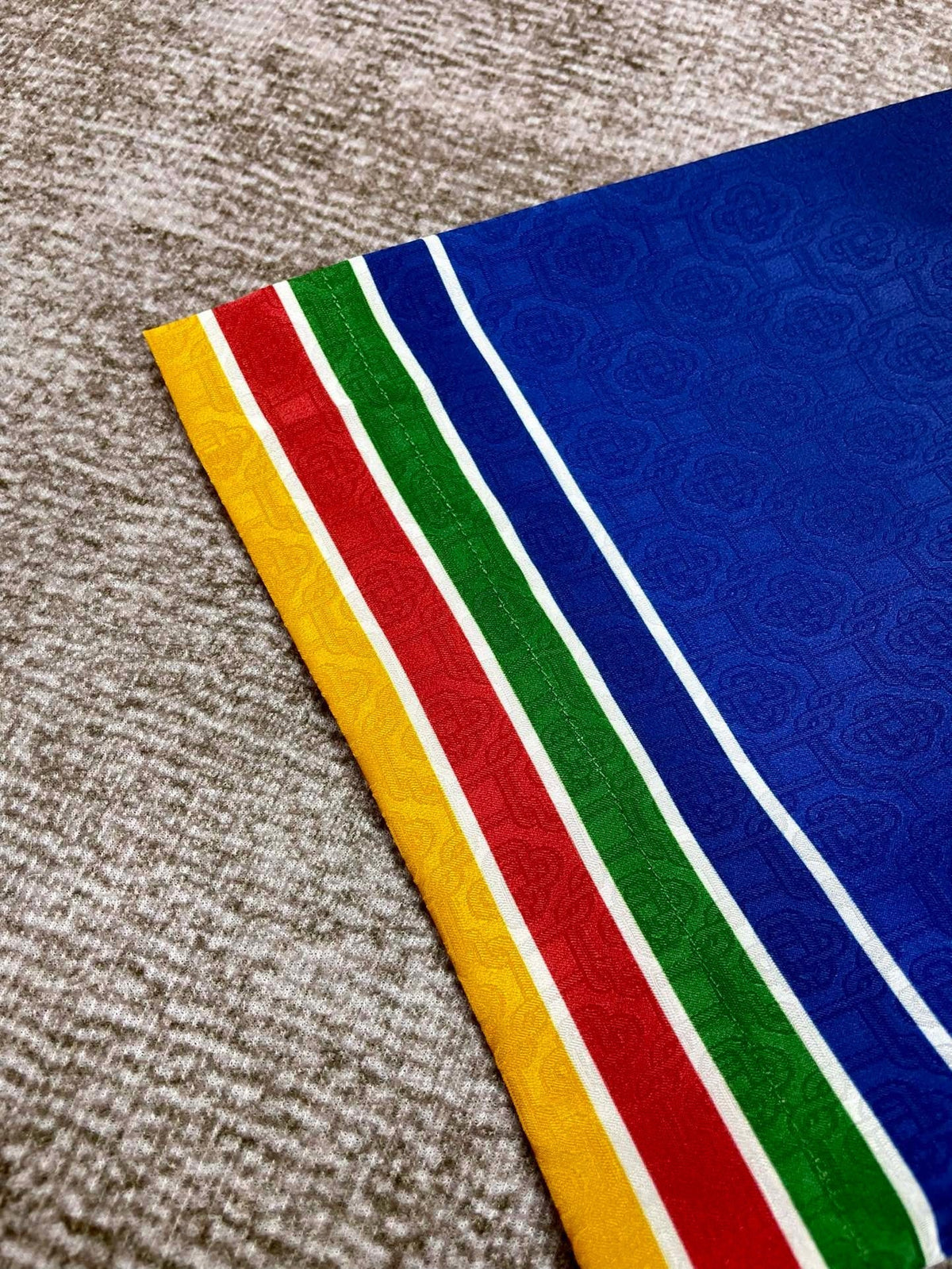 Blue Gradient Knit Polo Shirt - Men's