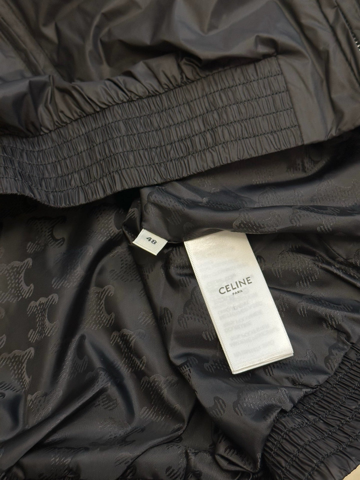 Black Nylon Bomber Hooded - Men's