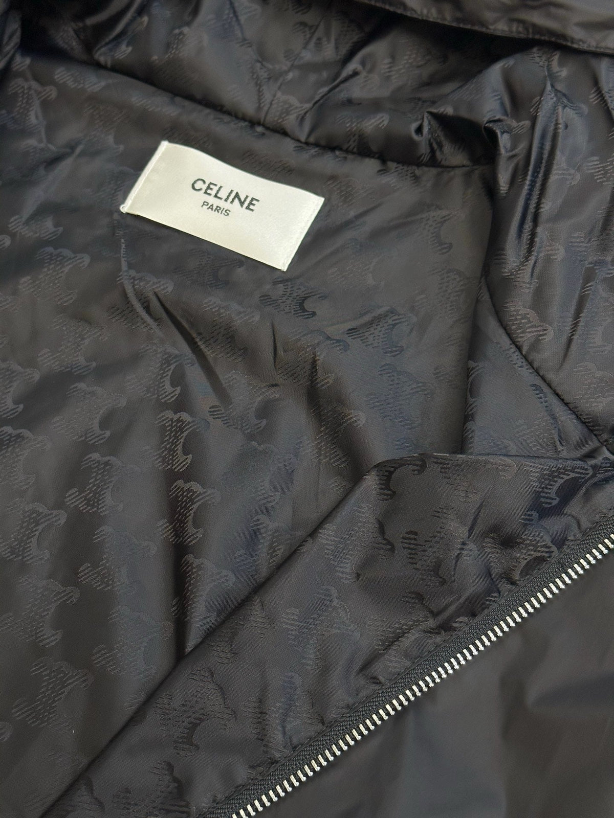 Black Nylon Bomber Hooded - Men's