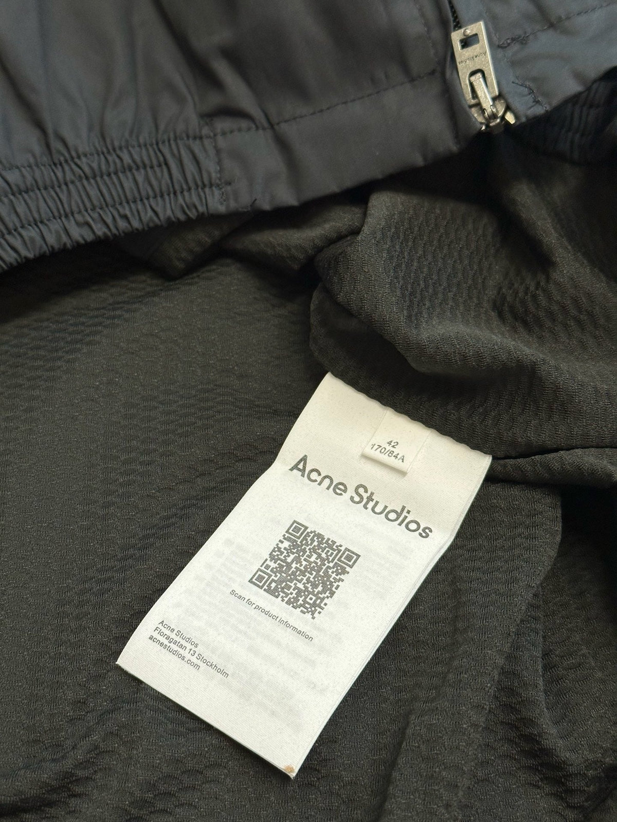 Grey Nylon Plain Track - Men's