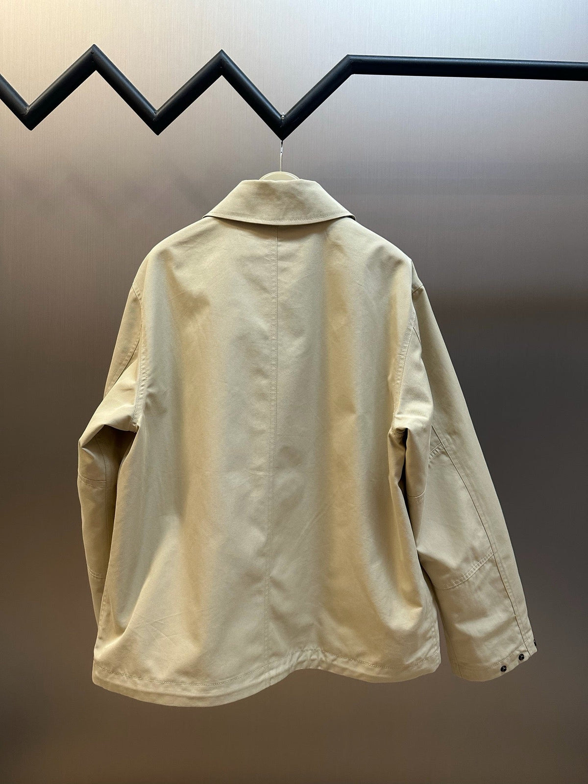 Cream Nylon Colourblock Blouson - Men's