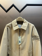 Cream Nylon Colourblock Blouson - Men's