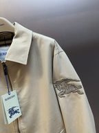 Cream Nylon Colourblock Blouson - Men's