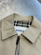 Cream Nylon Colourblock Blouson - Men's