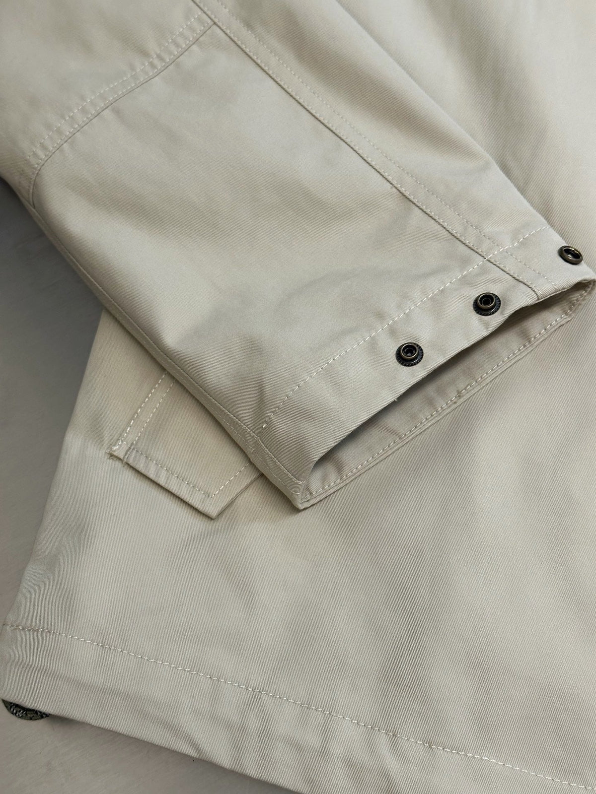 Cream Nylon Colourblock Blouson - Men's