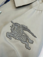 Cream Nylon Colourblock Blouson - Men's