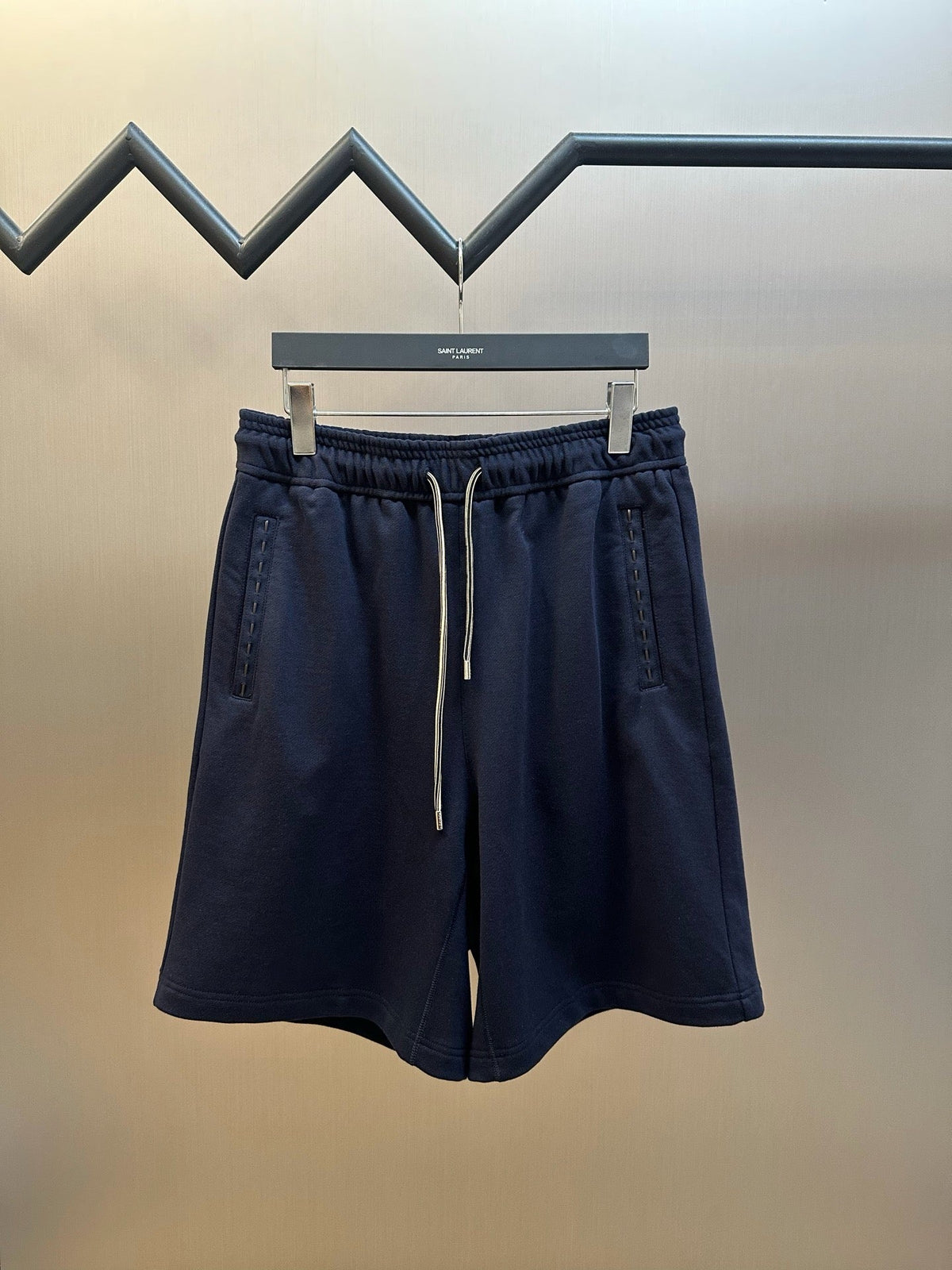 Navy Cotton Plain Drawstring - Men's