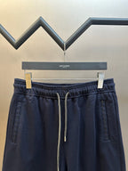 Navy Cotton Plain Drawstring - Men's