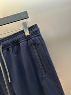 Navy Cotton Plain Drawstring - Men's