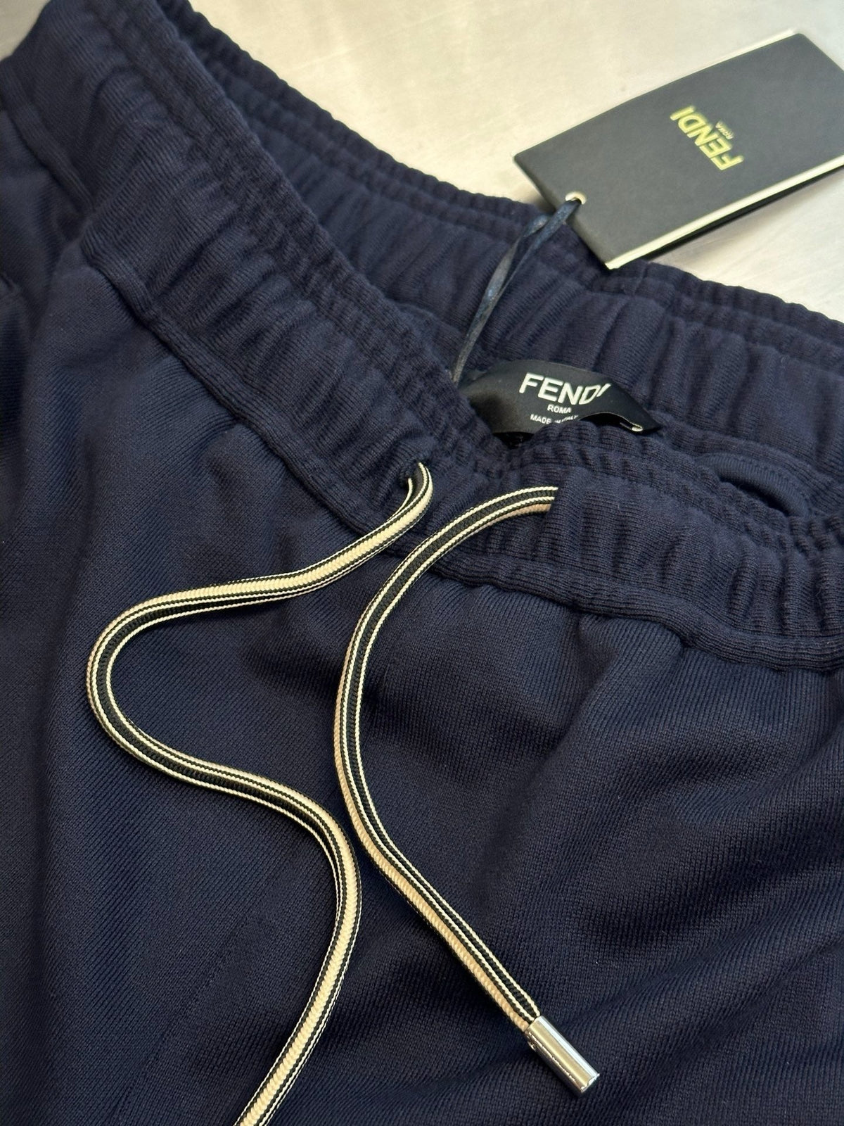 Navy Cotton Plain Drawstring - Men's