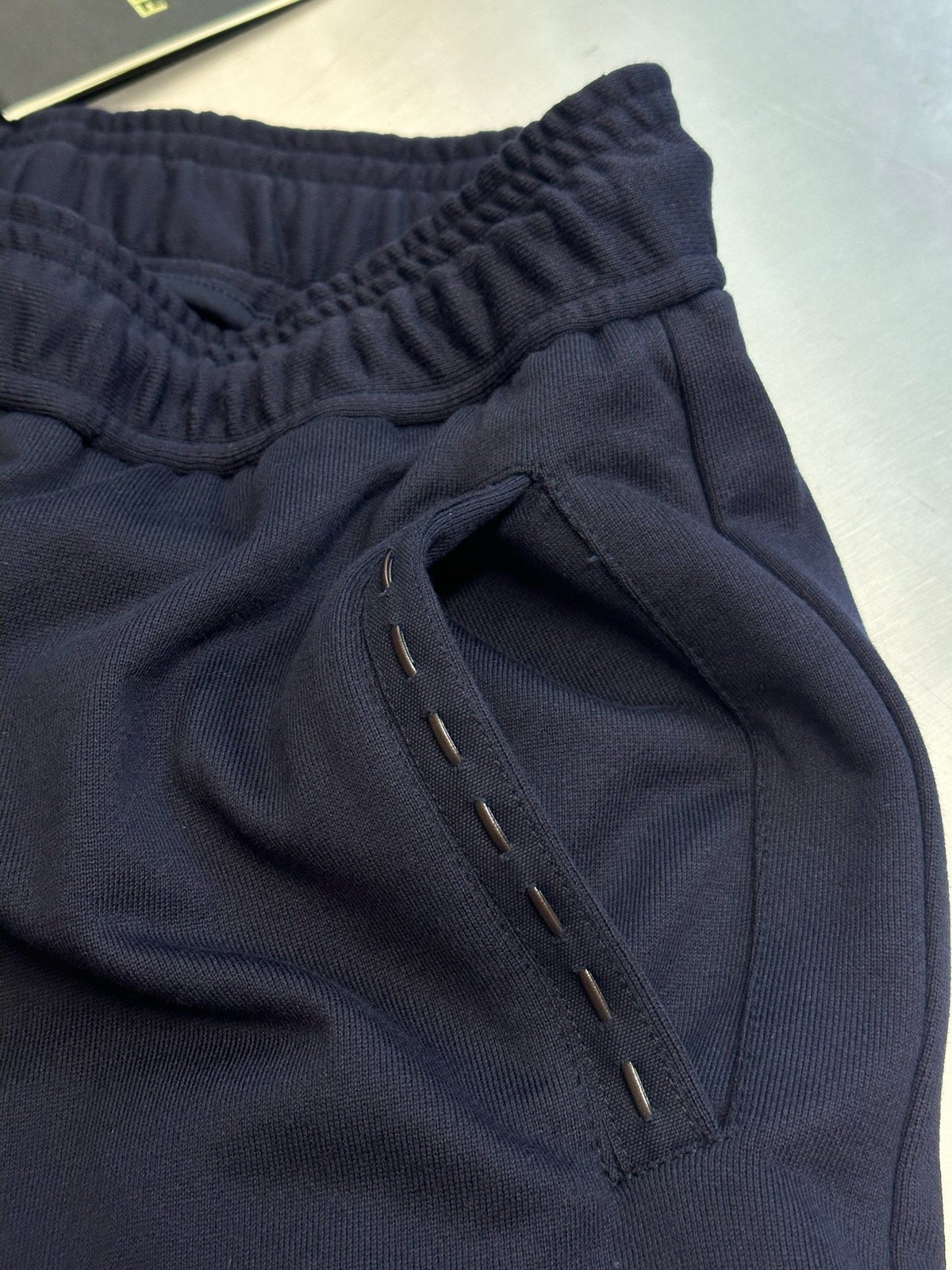 Navy Cotton Plain Drawstring - Men's