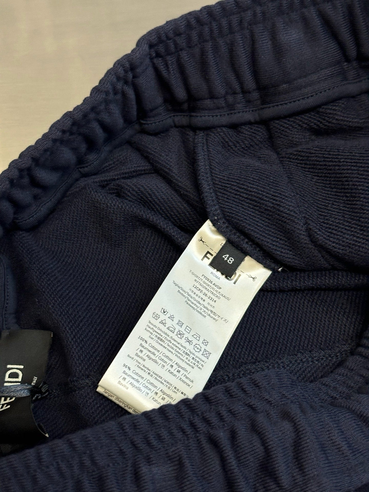 Navy Cotton Plain Drawstring - Men's