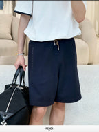 Navy Cotton Plain Drawstring - Men's