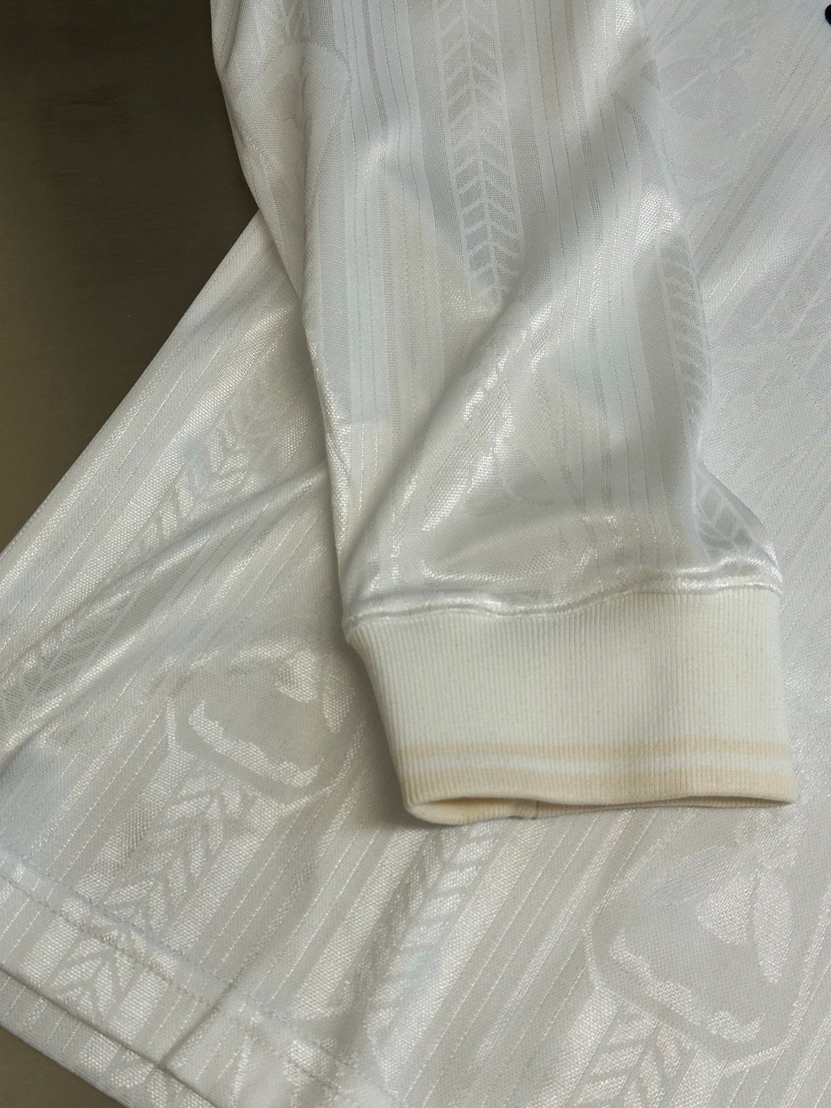 Cream Cotton Numeral Long-Sleeve - Men's