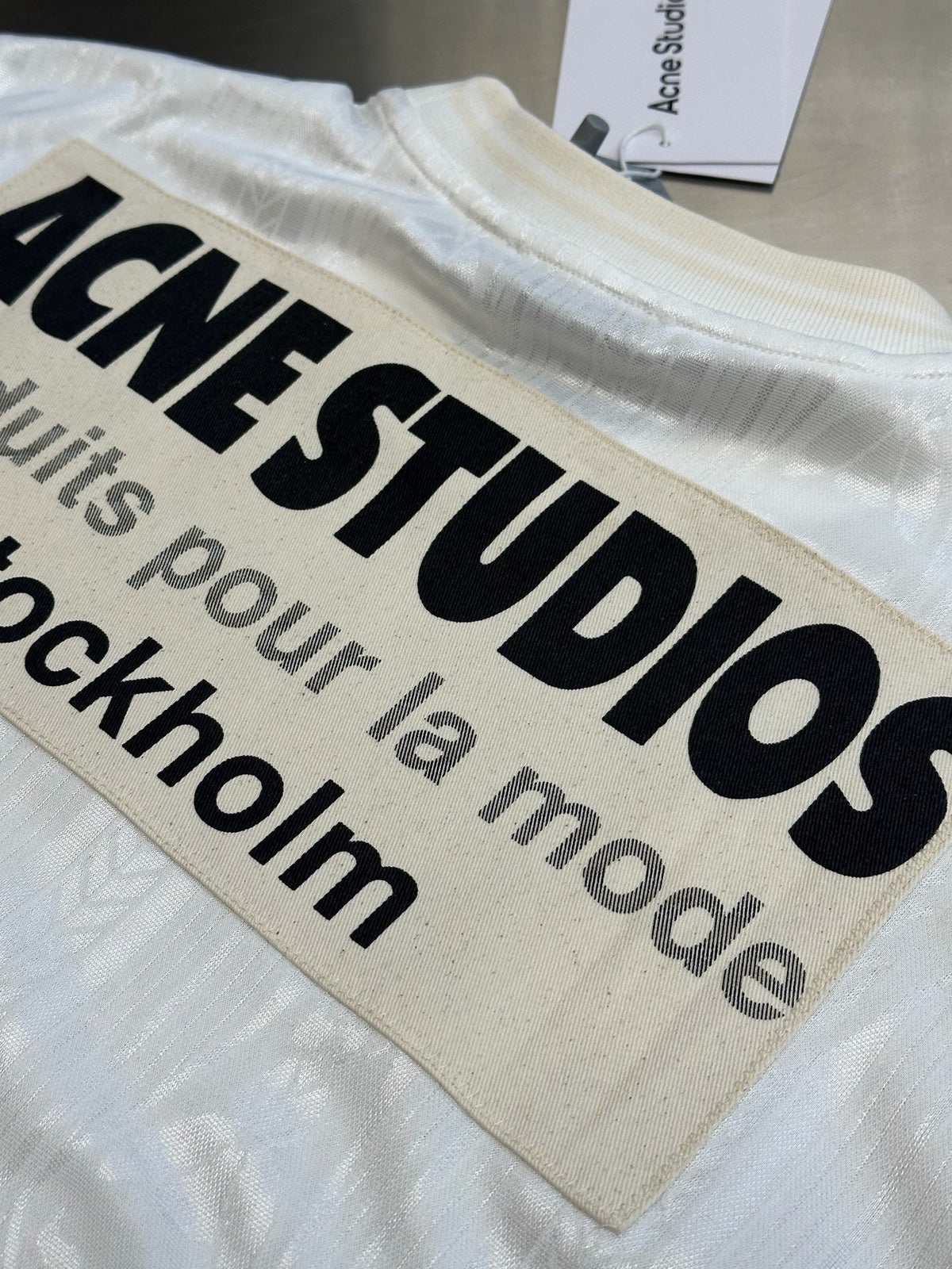 Cream Cotton Numeral Long-Sleeve - Men's