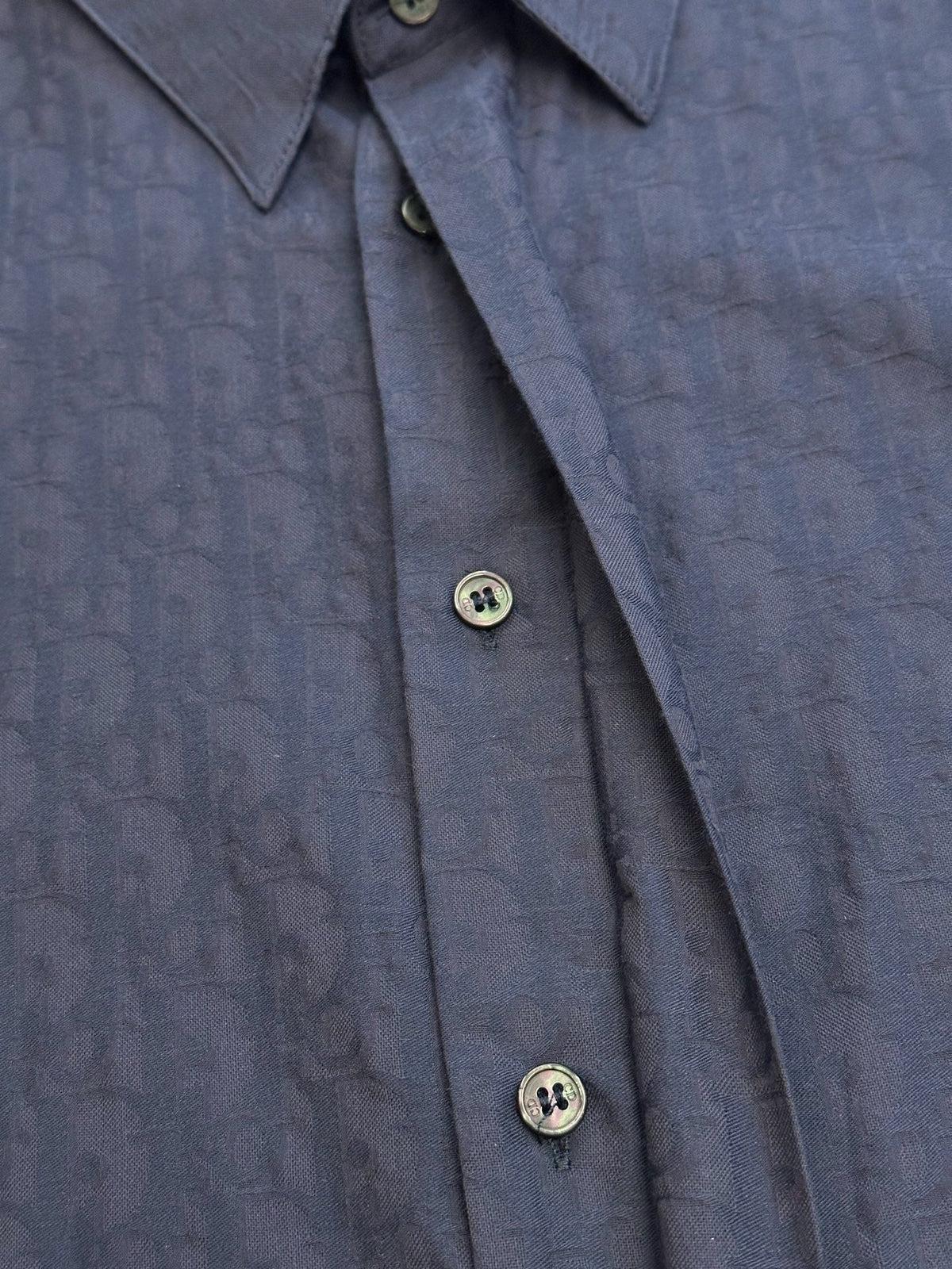 Navy Cotton Plain Short-Sleeve - Men's