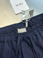 Blue Denim Plain Drawstring - Men's
