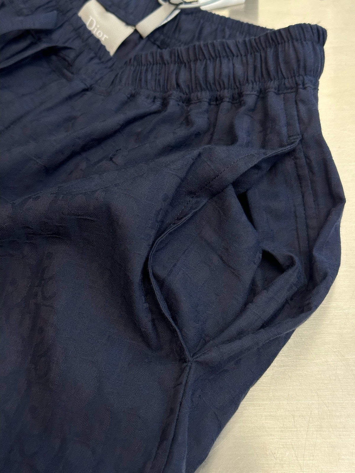 Blue Denim Plain Drawstring - Men's