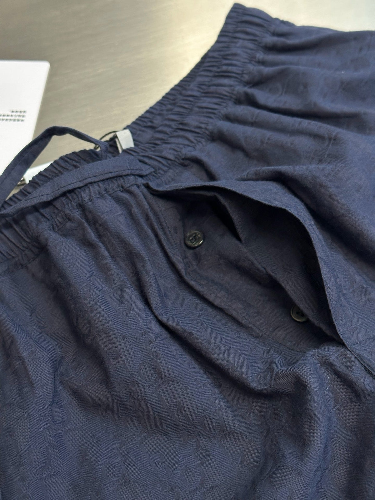 Blue Denim Plain Drawstring - Men's