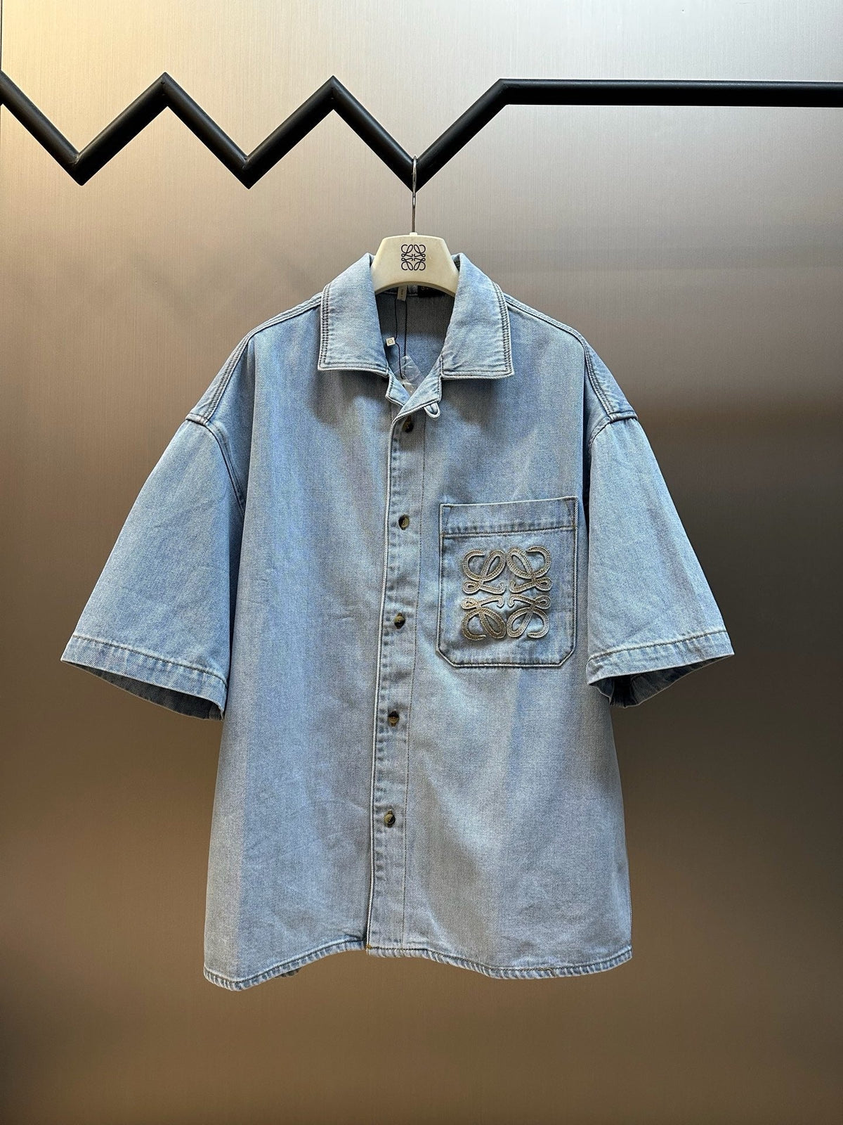 Blue Denim Pocket Short-Sleeve - Women's